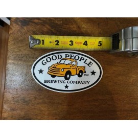 Good People Brewing Sticker Decal Beer Logo yellow Truck Craft IPA Ale Alabama