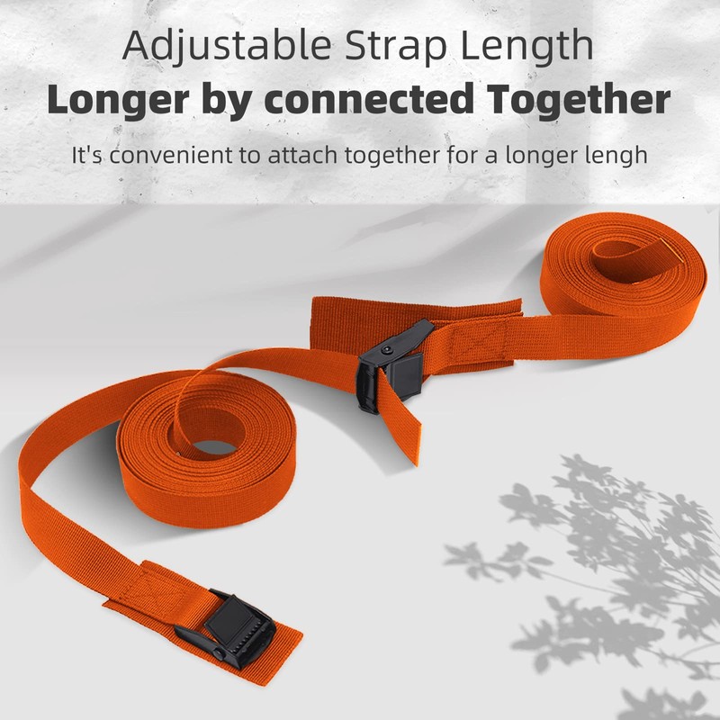 6.6ft Lashing Straps with Adjustable Cam Buckles Tie Down Cinch