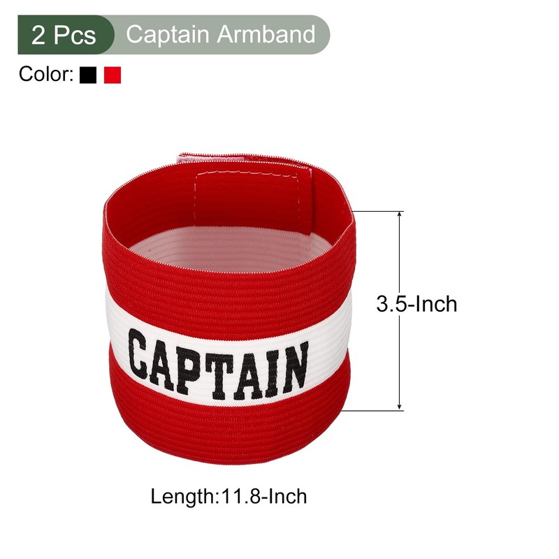 YOKIVE Captain Armband Set, Nylon Protective Arm Badge, Adjustable Flexibility,