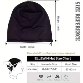 Utaly Lightweight-Knit Slouchy-Beanies for Women Men - Winter-Hats Soft Warm Ladies Slouch-Knitted-Skull Beanies Cap Black