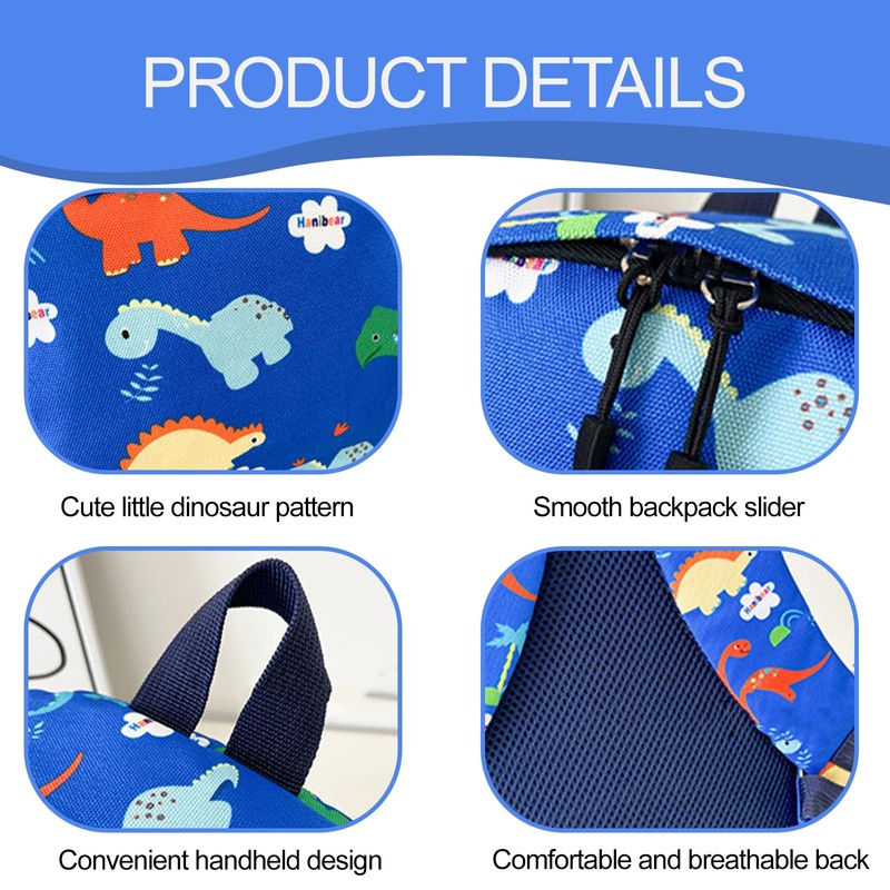 Asheyya Dinosaur Toddler Backpack Boy, Mini Dinosaur Bag for 3-7