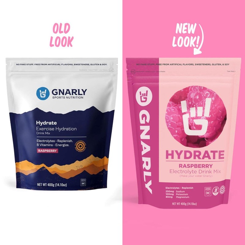 Gnarly Nutrition Hydrate Electrolyte Powder – Raspberry Exercise Hydration Drink