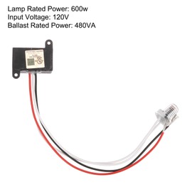 sourcing map JL-102AR 120-Volt Outdoor Hard-Wired Post Eye Light Control, Thermal Photocontrol for Channel and Porch Lighting Use, Black