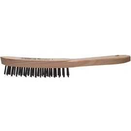 Connex COX937205 5-Rows Wire Brush with Wooden Body, Beige/Black