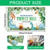 Mocsicka Dinosaur Three-rex Birthday Backdrop for Boy Happy 3rd Birthday