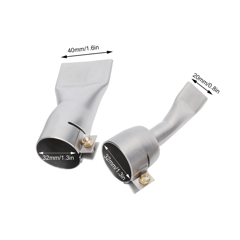 2Pcs Flat Welding Nozzle, 20mm Flat Welding Nozzle Stainless Steel