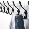 Dseap Wall Mounted Coat Rack with 10 Tri Hooks: Wooden