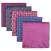 SHLAX&WING 5 Pieces Assorted Mens Silk Pocket Square Handkerchiefs Set