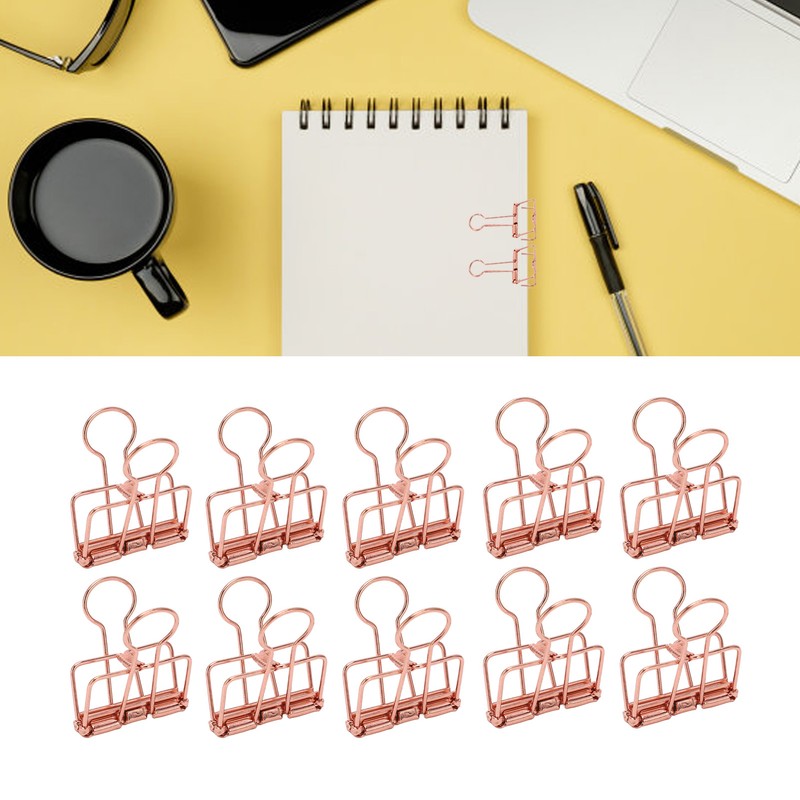 50Pcs Hollow Binder Clips Metal Paper Binder Clips for Documents