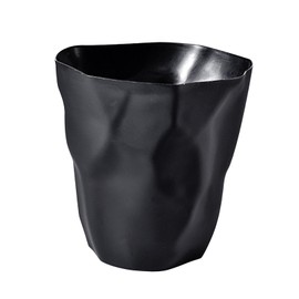 STARTIST Wastebasket Trash Can Durable Minimalist Lidless Dustbin Garbage Can Open Top for Dorm Under Desk Living Room Indoor Bathroom, Black