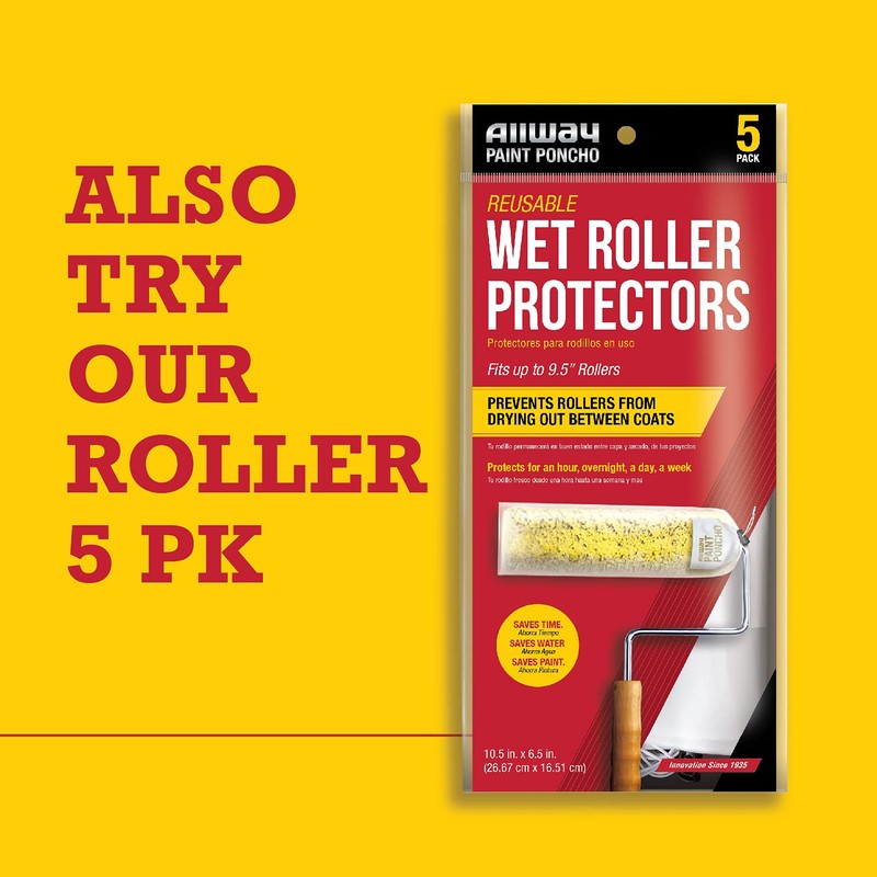 Allway Paint Poncho pon-br Paint Poncho, Clear, 5 Pack
