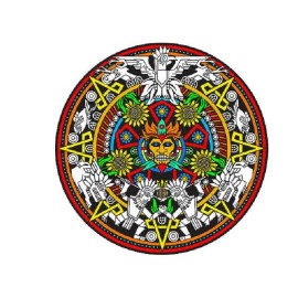 Fashion Jewelry AZTEC CALENDAR MAYAN MEXICO pendant 925 Sterling Silver 22" necklace women men