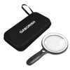 Large Magnifying Glass with 37 LED Light and Case, 10X
