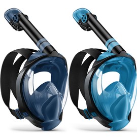 Zenoplige Full Face Snorkel Mask Adults,Dry-Top Snorkeling Gear with Camera Mount,Foldable 180-Degree Panoramic Scuba Mask for Snorkeling Diving Swimming Travel,Snorkel Mask Anti-Fog & Anti-Leak