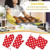 Red and White Polka Dot Oven Mitts and Pot Holders