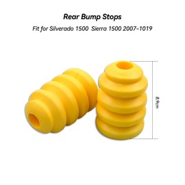2Pcs Rear Bump Stops, Axle Jounce Bumpers Fit for Chevy Silverado 1500 GMC Sierra 1500 2007-2019 Replace 15236353