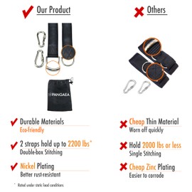 Tree Swing Hanging Straps Kit, Heavy Duty Holds 2200LBS 5FT Extra Long, with Safer Lock Snap Carabiners & Carry Pouch Bag