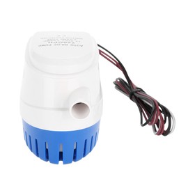 Bilge Pump 12V Automatic Boat Bilge Built-in Float Switch, Submersible Genuine Lgnition Protection, Quick Release Strainer, Extremely Efficient for Boat Bilges, Pools