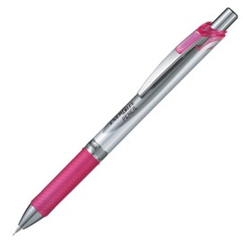 Pentel - Lápiz mecánico Energize, 0,5 mm, plata y rosa (PL75-P)
