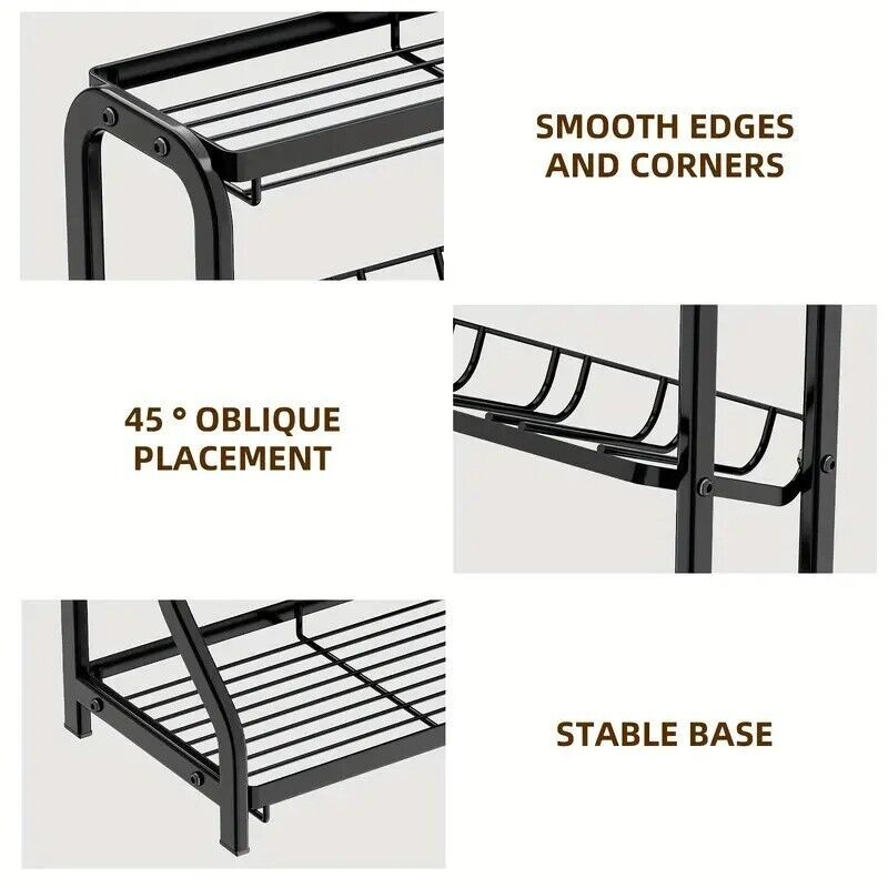 Bliss Star Spice Rack Organizer Countertop Holder, 3-Tier Standing Large