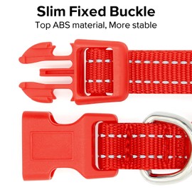 BSEEN LED Dog Collar - Rechargeable Light Up Dog Collar for Small Dogs& Cats, Reflective Adjustable Puppy Collar Safety Dog Lights for Night Walking (Red, XS)