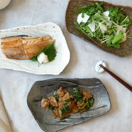 EAST Table Transformable Pottery Plate, 10.6 inches (27 cm), Matsukaze, Steadfast