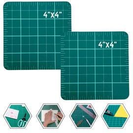 ARTIST'S BEST 2 Pc. 4" x 4" Self Healing Cutting Mat | Rotary Cutting Sewing Mat for Craft, Fabric, Scrapbooking Sewing