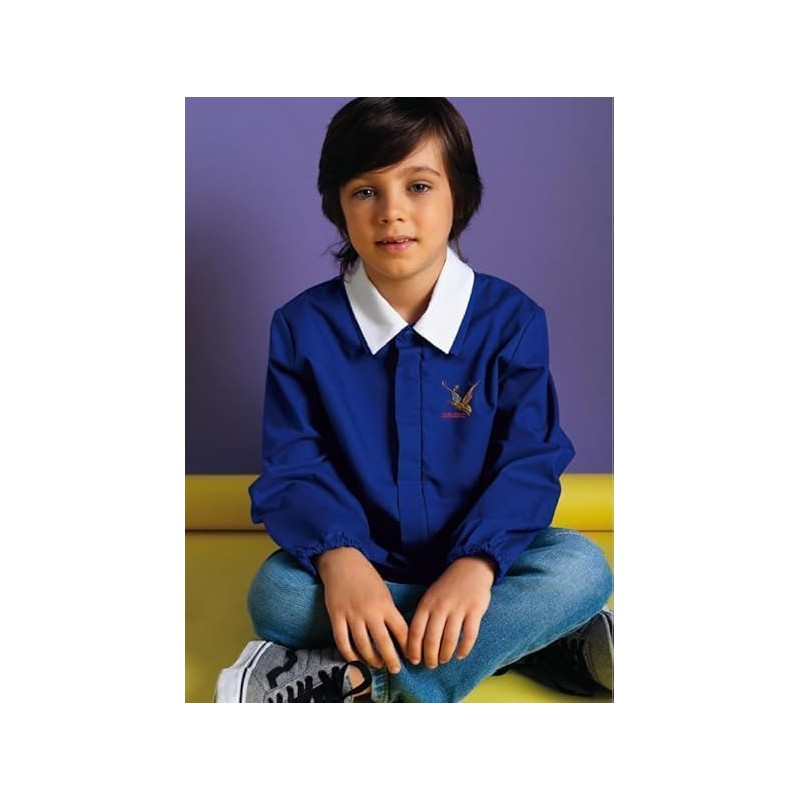 siggi Girls School Apron Blue Tunic Apron Years Zip Buttons
