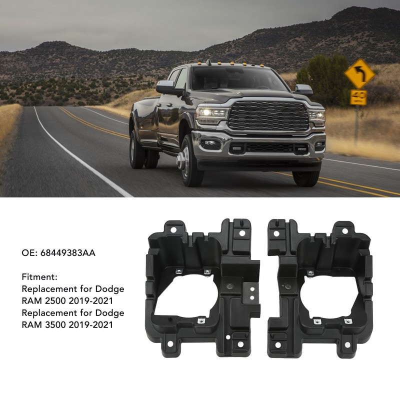 2PCs Fog Lamp Bracket 68449383AA Foglight Mounting Support Replacement for
