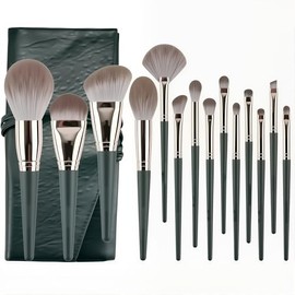 Brochas para Maquillaje FFlion Set Brochas para Maquillaje Profesional Pelo Natural para Maquillaje Brochas para sombra de Ojos y Rostro Regalo Ideal 