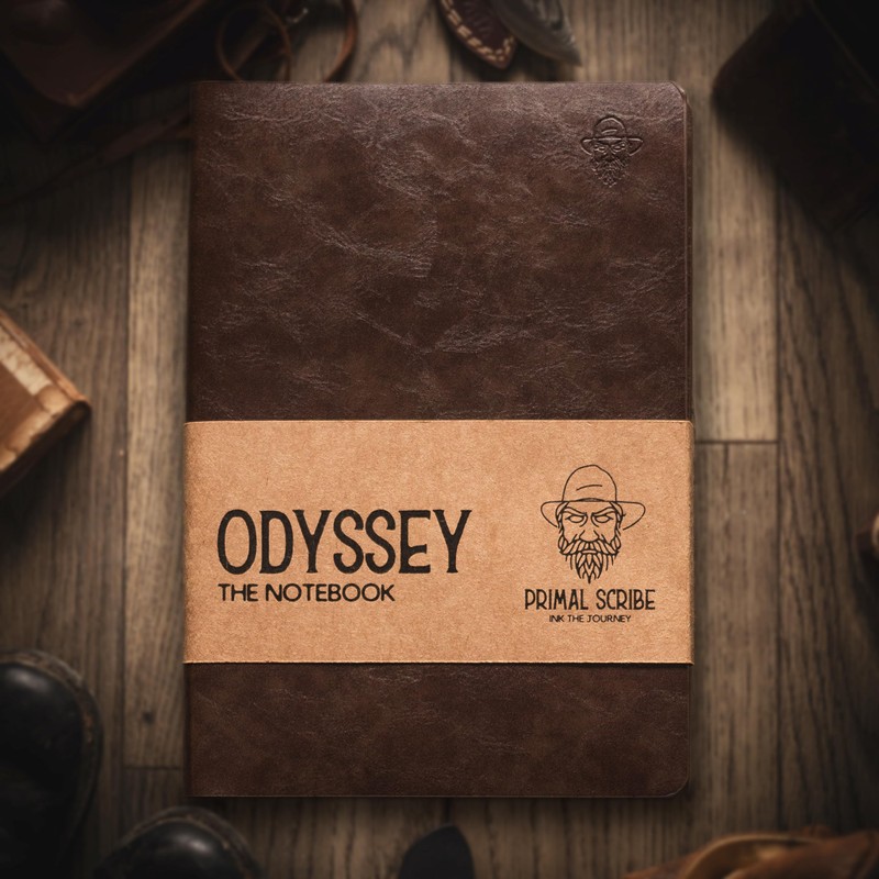 Primal Scribe Odyssey Notebook Journal for Men - Lined Pages,
