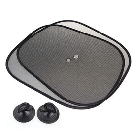 AIMALL 2 Pack Car SUV Sun Shade Side Rear Window Visor Covers, Anti-UV Protector for Child, Strong Suction Cup Attachment, Breathable Mesh