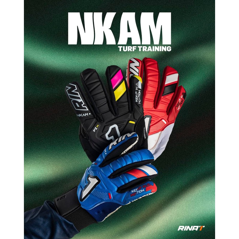 Rinat Nkam Training Goalkeeper Gloves Kids Unisex Blue Size 5