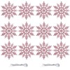10CM Hanging Glitter Snowflake Decorations, 12 Pieces Snowflake Hanging Ornaments