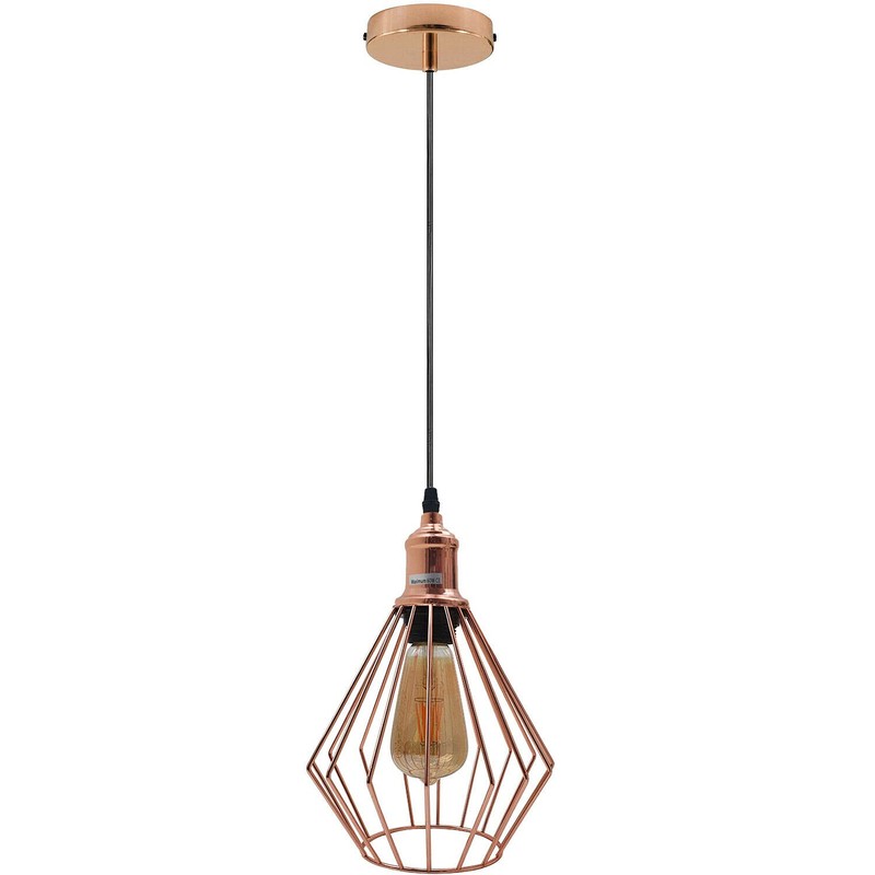 LEDSone Vintage Retro Rose Gold Ceiling Pendant Light Cluster Light