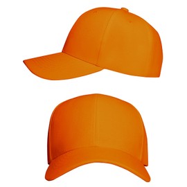 NebulaGlam Unisex Adjustable Baseball Cap, Cotton Sun Cap, Unisex Baseball Cap for Men and Women for Sports Travel Outdoor, orange