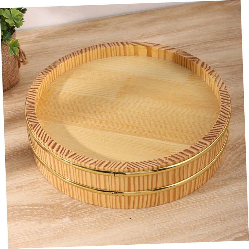 MAGICLULU Traditional Sushi Oke Japanese Wooden Sushi Rice Mixing Bowl