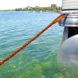 Boat Lines & Dock Ties Boat Dock Tie Bungee Cord, Double 9-Inch Loop Ends, Made in USA, Pack of 2(Orange, 36 inch)
