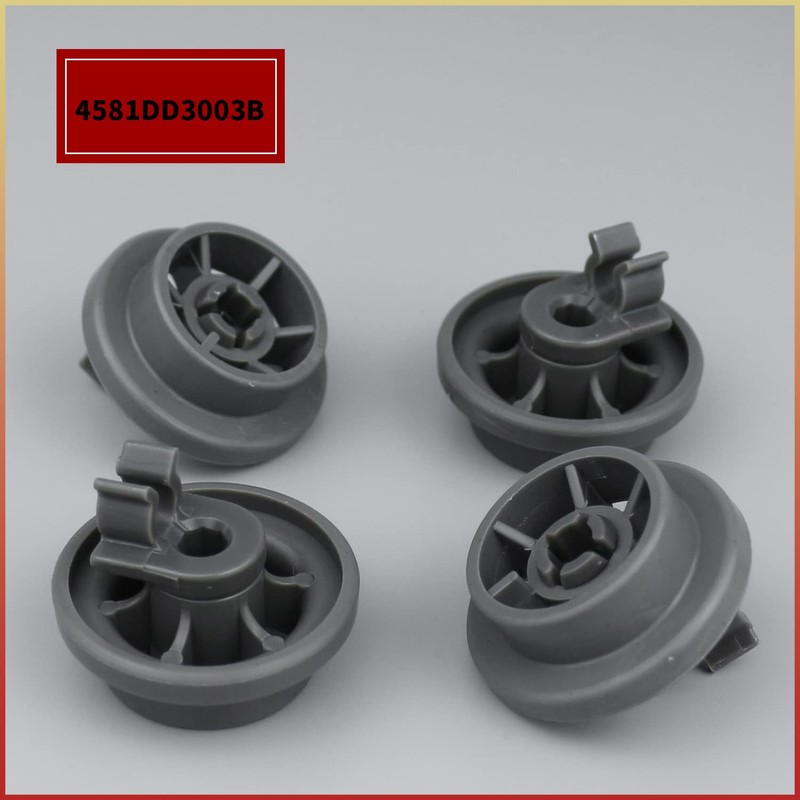 4 Pcs 4581DD3003B Dishwasher Lower Rack Wheels, Bottom Dishrack Roller