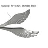 Pinenjoy 2Pcs Angel Wing Spoon Fork Flatware Set 18/10(304) Stainless