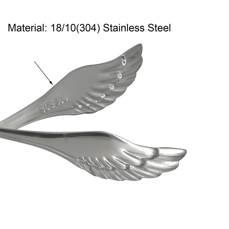 Pinenjoy 2Pcs Angel Wing Spoon Fork Flatware Set 18/10(304) Stainless