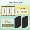 5 Pack FLT4825 HEPA Filter B Replacement with Activated Carbon