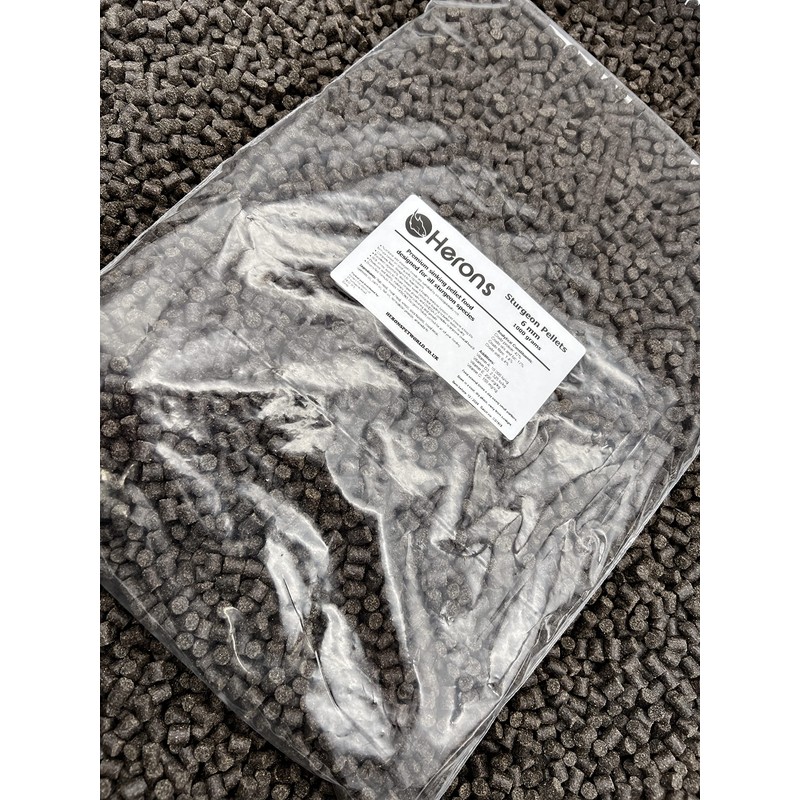 HERONS HERONS - Premium Sturgeon Pellets, 6mm Premium Fish Food,