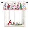 Casuru Christmas Kitchen Curtains Valances for Windows Pink Nutcrackers Curtain