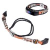 Retro Sports Watch Band Metal Beads Leather Wrist Watch Strap