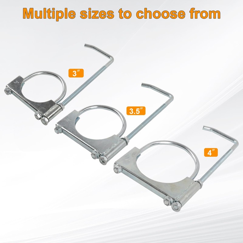 higehio 3 Inch Exhaust Clamp with Muffler Hanger Fits for