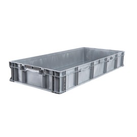 Hudson Exchange 48 x 22.5 x 7.3" (25.4 Gallon) Straight Wall Handled Storage Container Tote, Gray