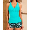 Women Tankini Swimsuits with Shorts - Two Piece Tummy Control