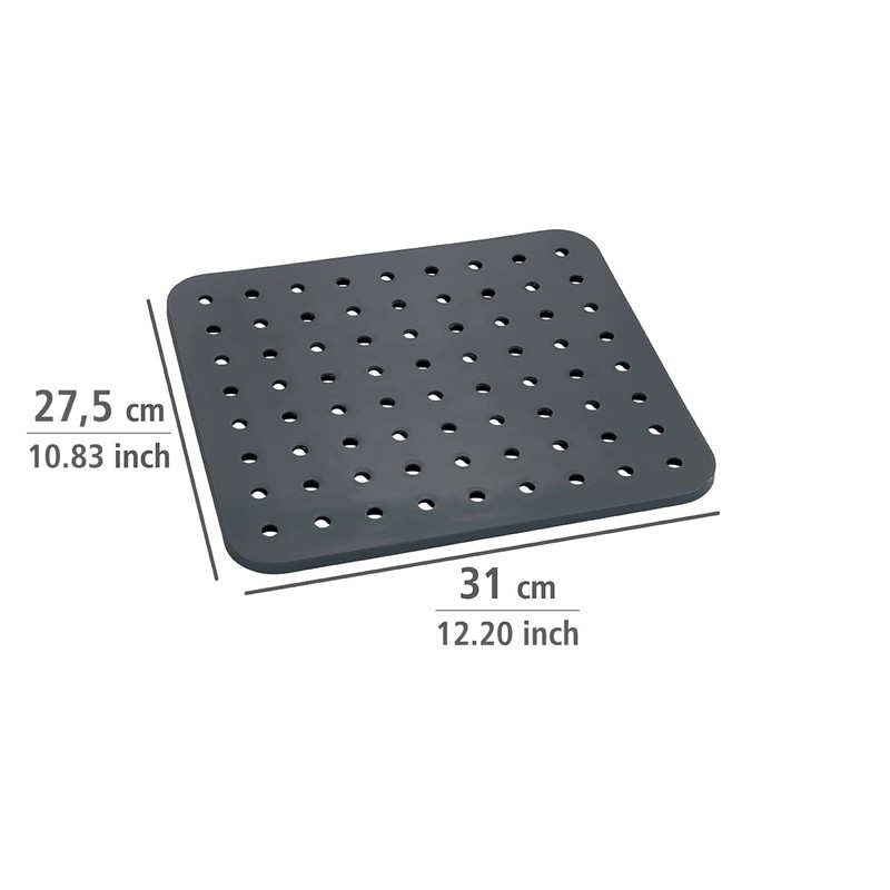 WENKO Sink Insert Crystal Square Grey