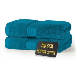 ALSAP Blue Lagoon Hand Towels Pack of 2 - Ultra Soft Super Absorbent 700 GSM Egyptian Cotton Towels - Bathroom Linen Sets - Luxury Hotel Quality Cotton Hand Towels Set Convenient Size 50x85 cm